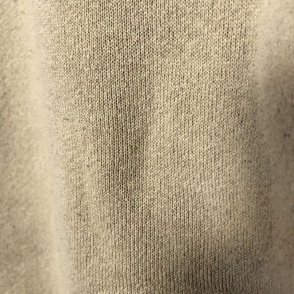 Retro Embroidered Sweatshirt Tan Patriotic Hearts Fruit of the Loom Medium Y2K - Picture 4 of 8